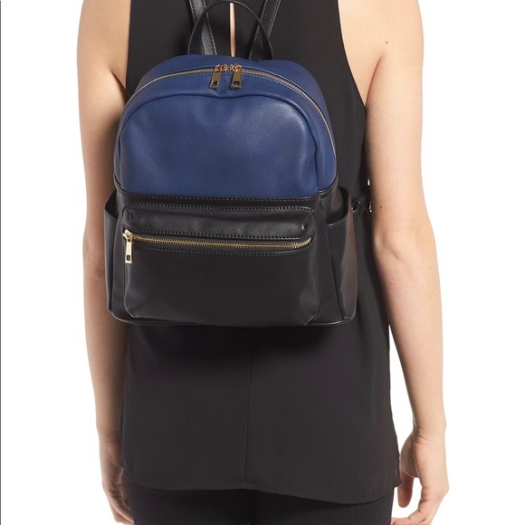 Nordstrom colorblock blue black zipper backpack - Picture 2 of 9
